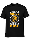 Great Minds Ride a Bike Black T-Shirt