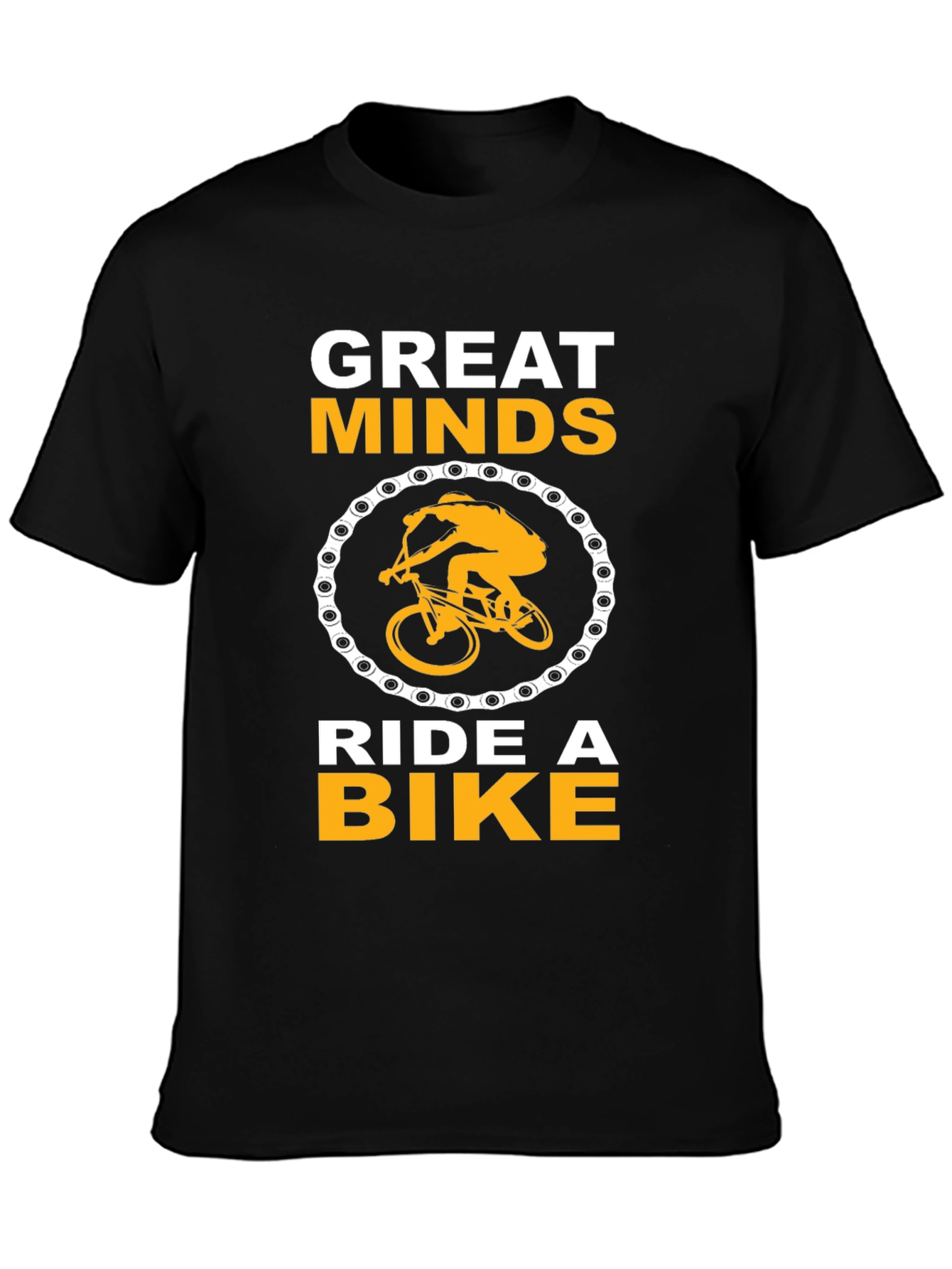 Great Minds Ride a Bike Black T-Shirt