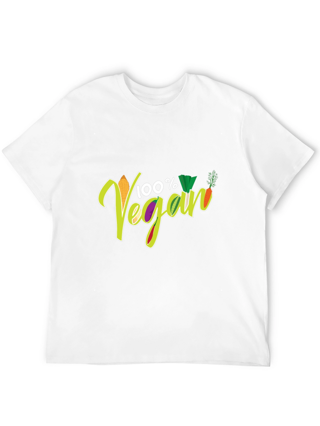 100% Vegan T-Shirt Black Cotton Tee