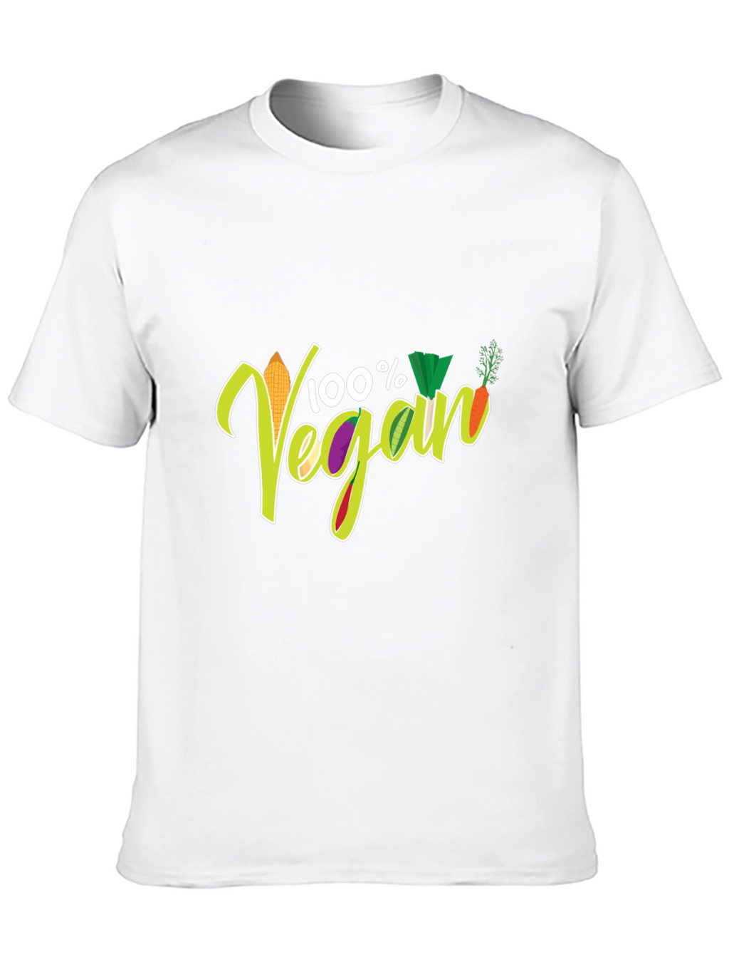 100% Vegan T-Shirt Black Cotton Tee