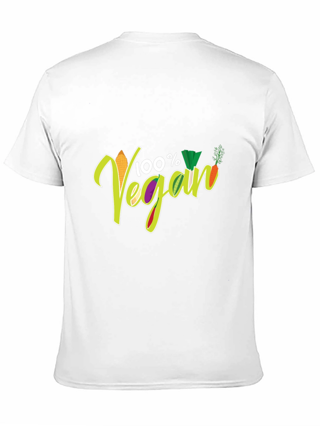 100% Vegan T-Shirt Black Cotton Tee