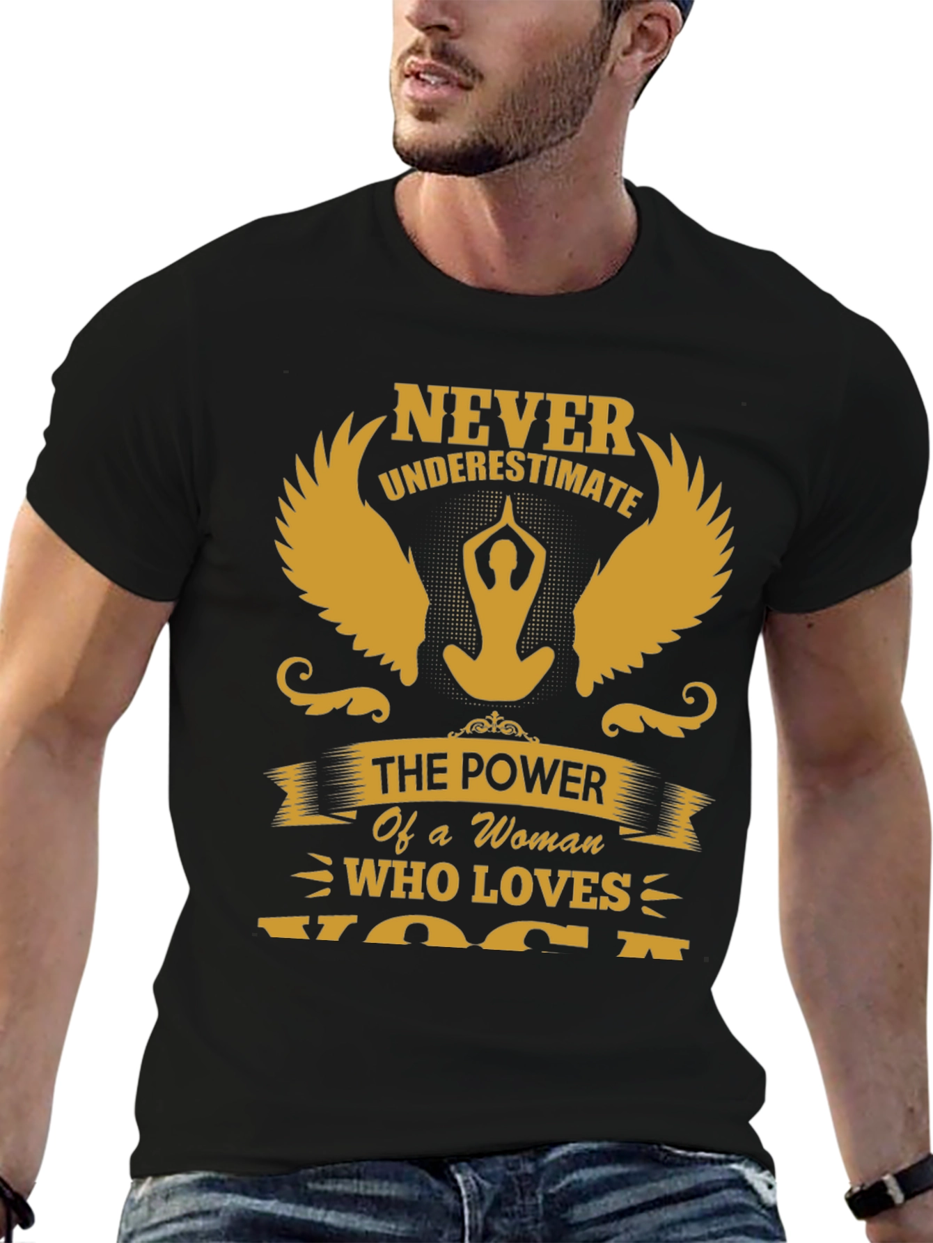 Never Underestimate Yoga Woman T-Shirt