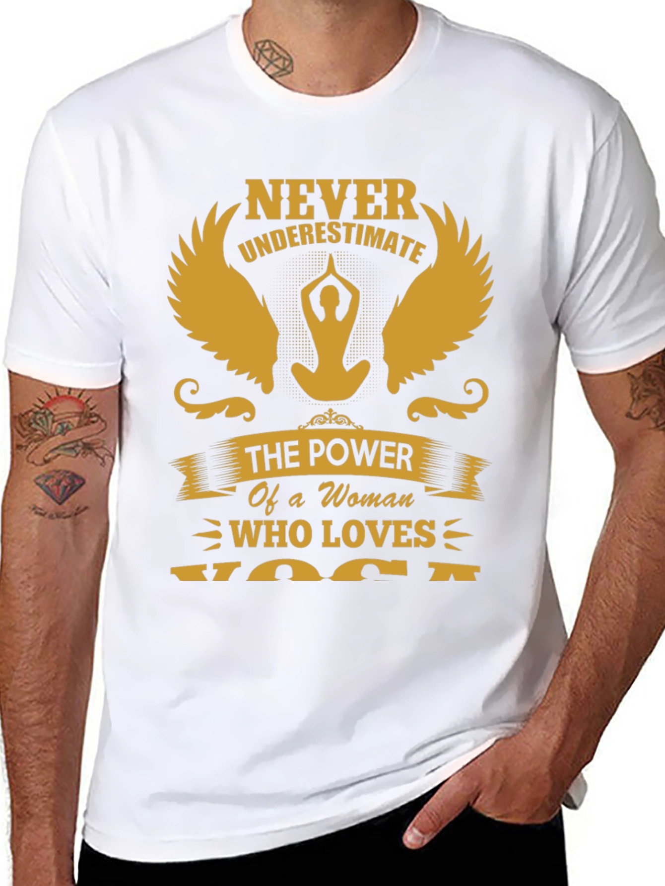 Never Underestimate Yoga Woman T-Shirt