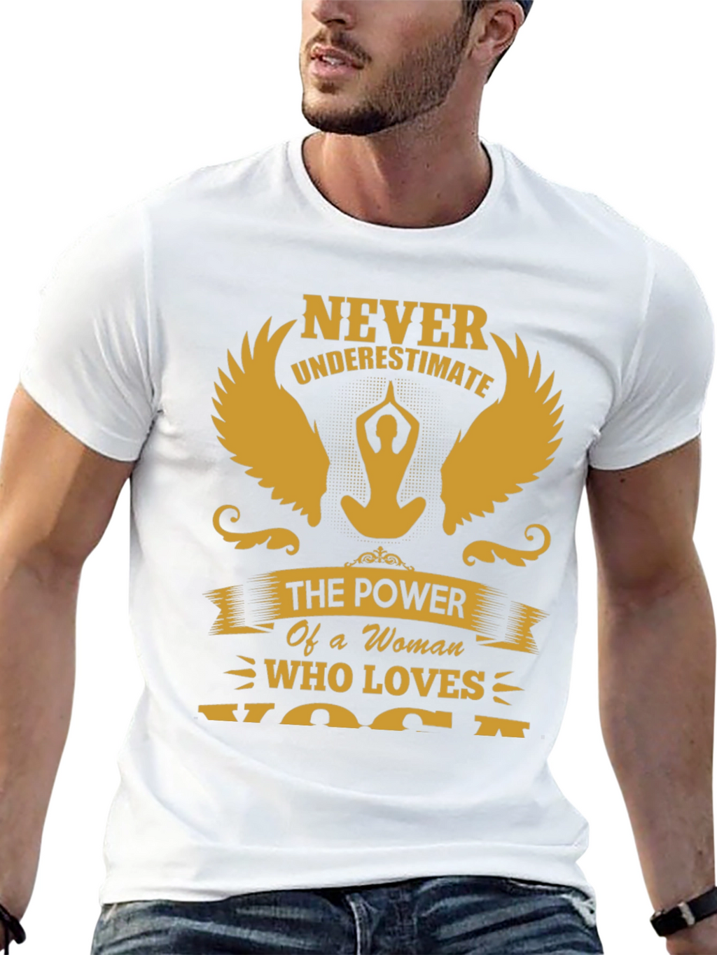 Never Underestimate Yoga Woman T-Shirt