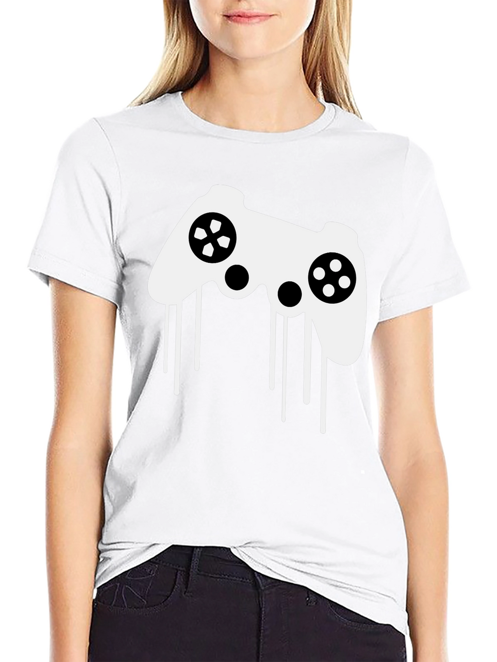 Dripping Game Controller Graphic Tee - Black
