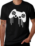 Dripping Game Controller Graphic Tee - Black