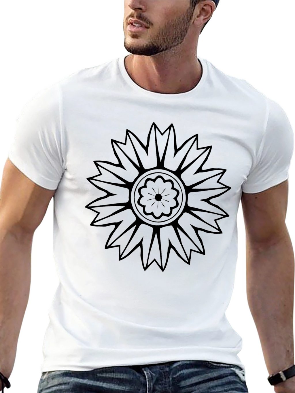 Black Floral Graphic Print T-Shirt