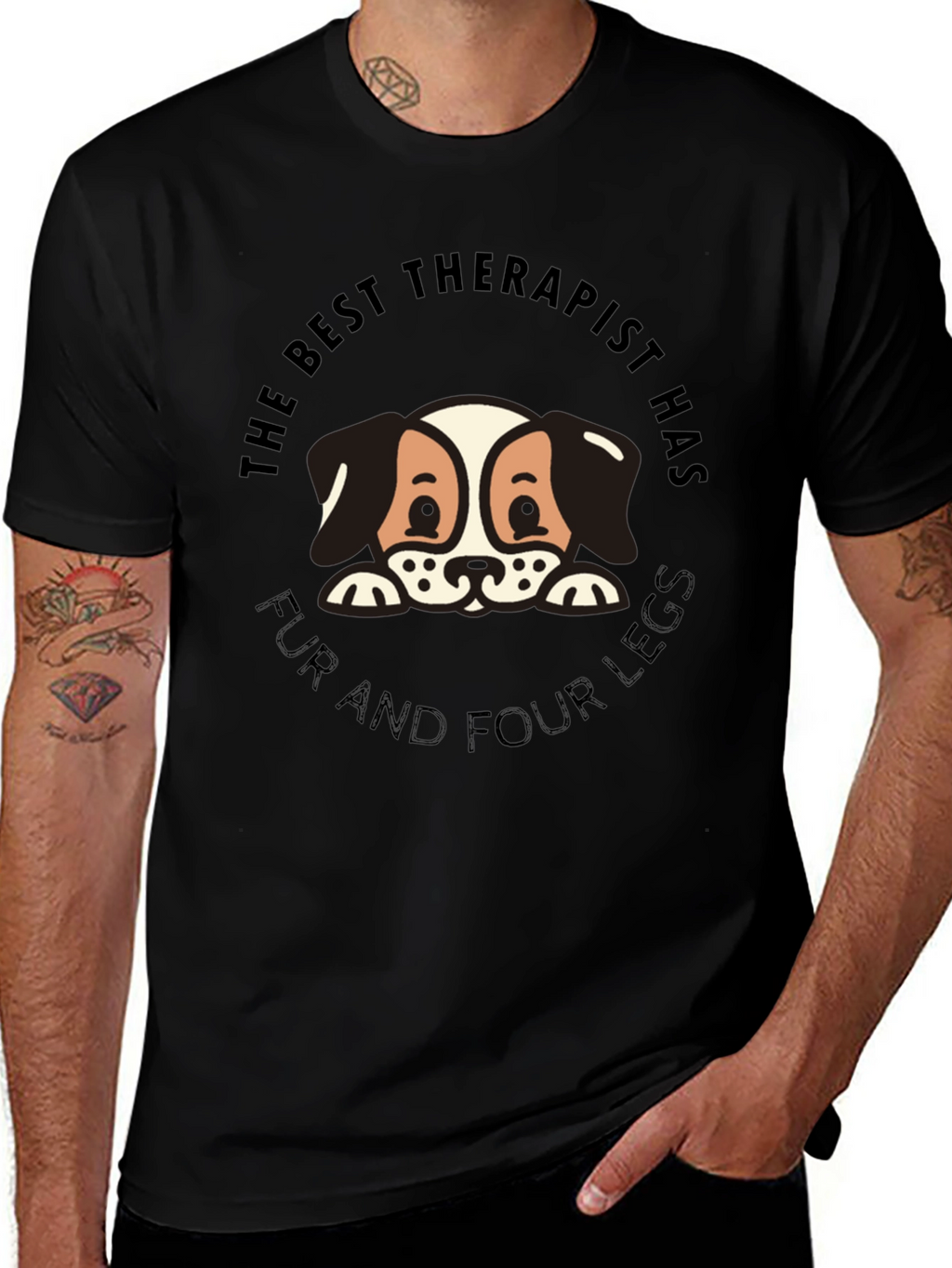Best Therapist Dog Lover Graphic Tee
