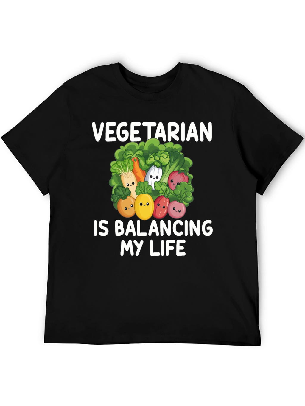 Vegetarian Balancing Life Graphic Tee