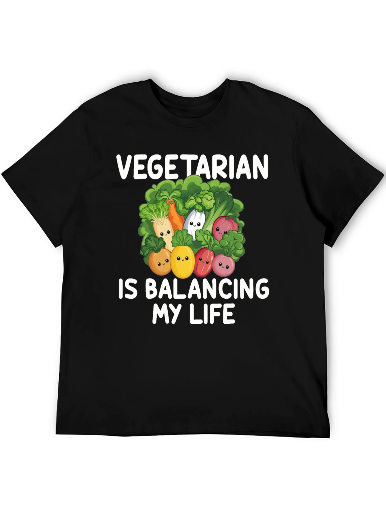 Vegetarian Balancing Life Graphic Tee