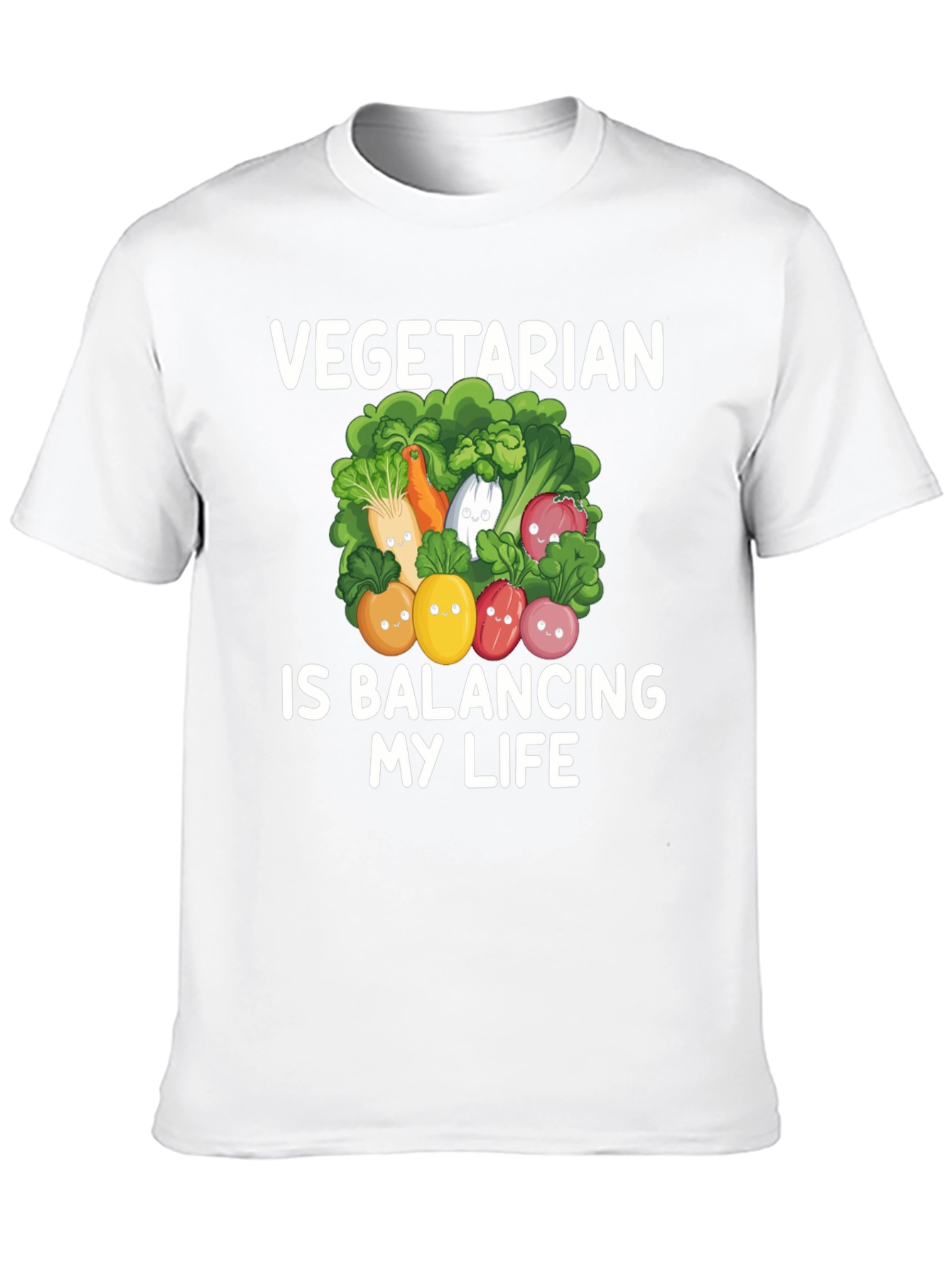 Vegetarian Balancing Life Graphic Tee