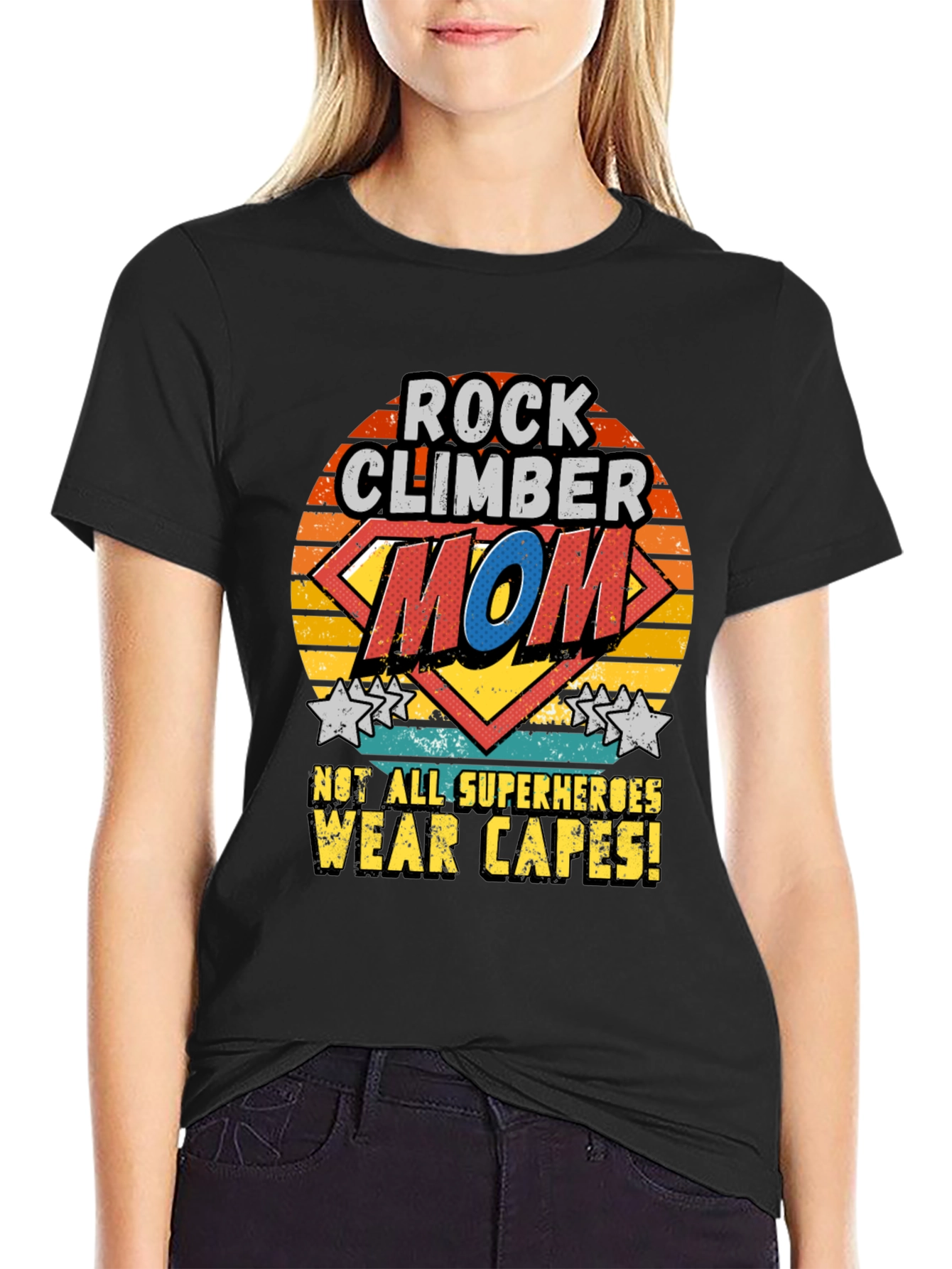 Rock Climber Mom T-Shirt - Superhero Mother Tee
