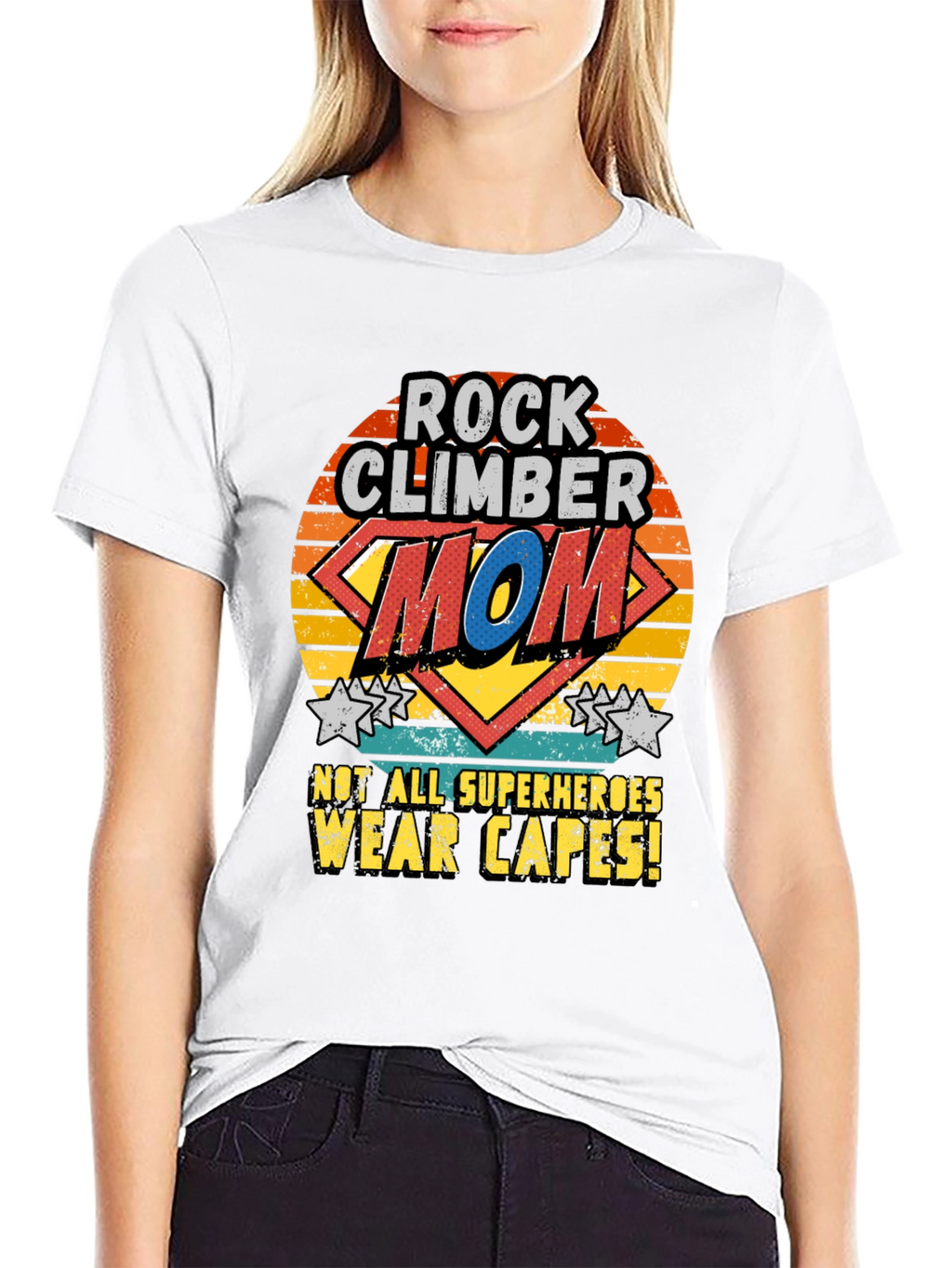 Rock Climber Mom T-Shirt - Superhero Mother Tee
