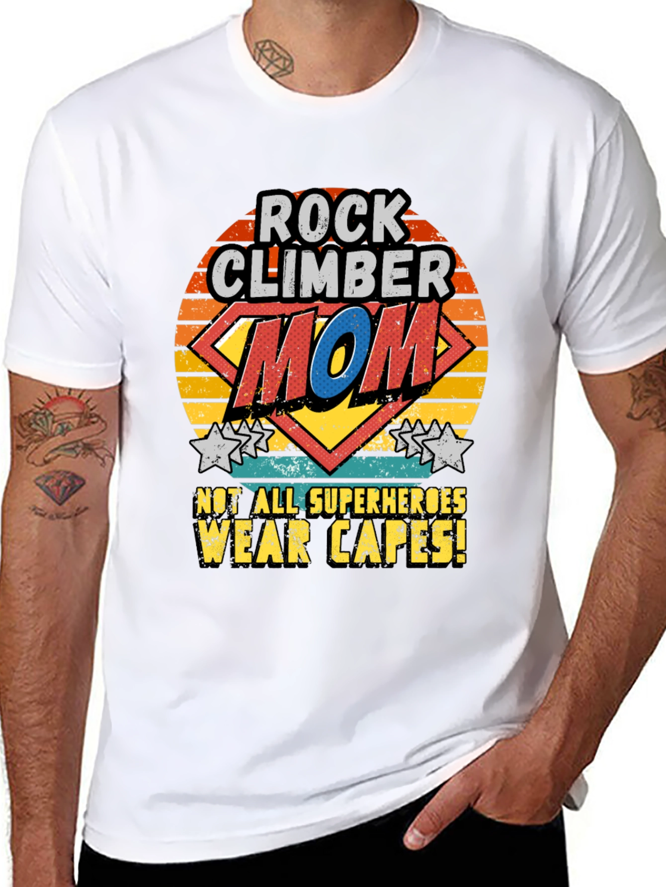 Rock Climber Mom T-Shirt - Superhero Mother Tee