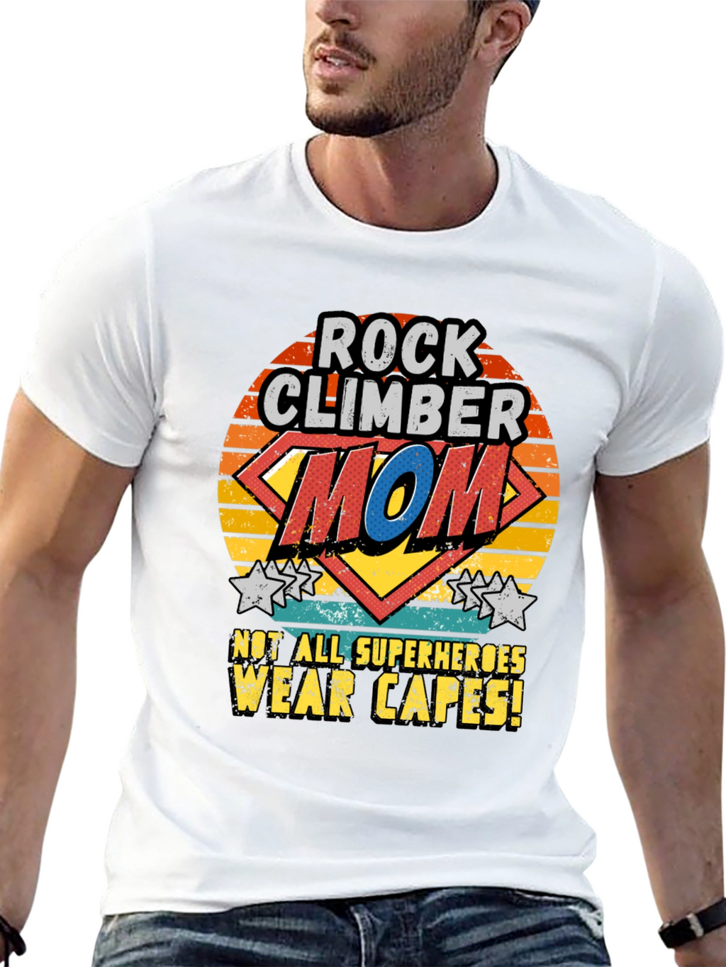 Rock Climber Mom T-Shirt - Superhero Mother Tee