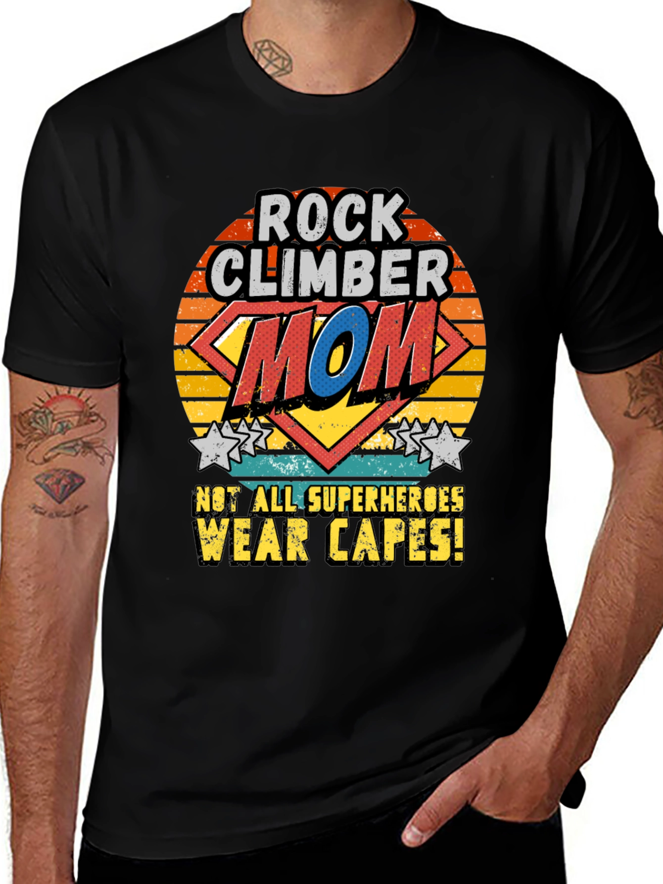 Rock Climber Mom T-Shirt - Superhero Mother Tee