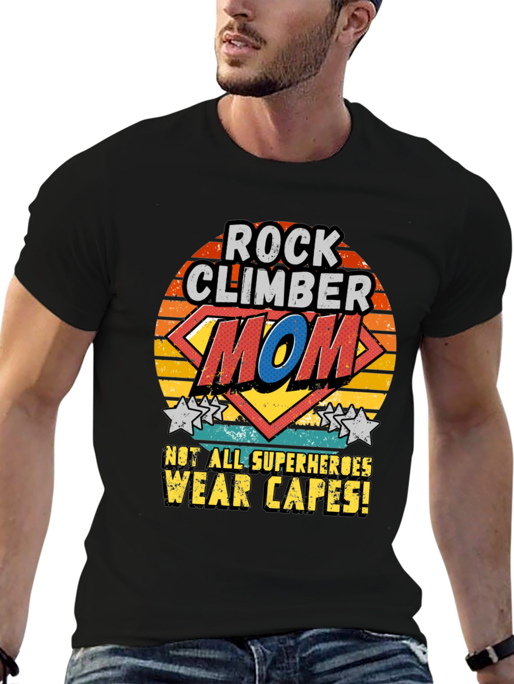 Rock Climber Mom T-Shirt - Superhero Mother Tee