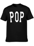 POP T-Shirt - Bold Varsity Style Black Tee