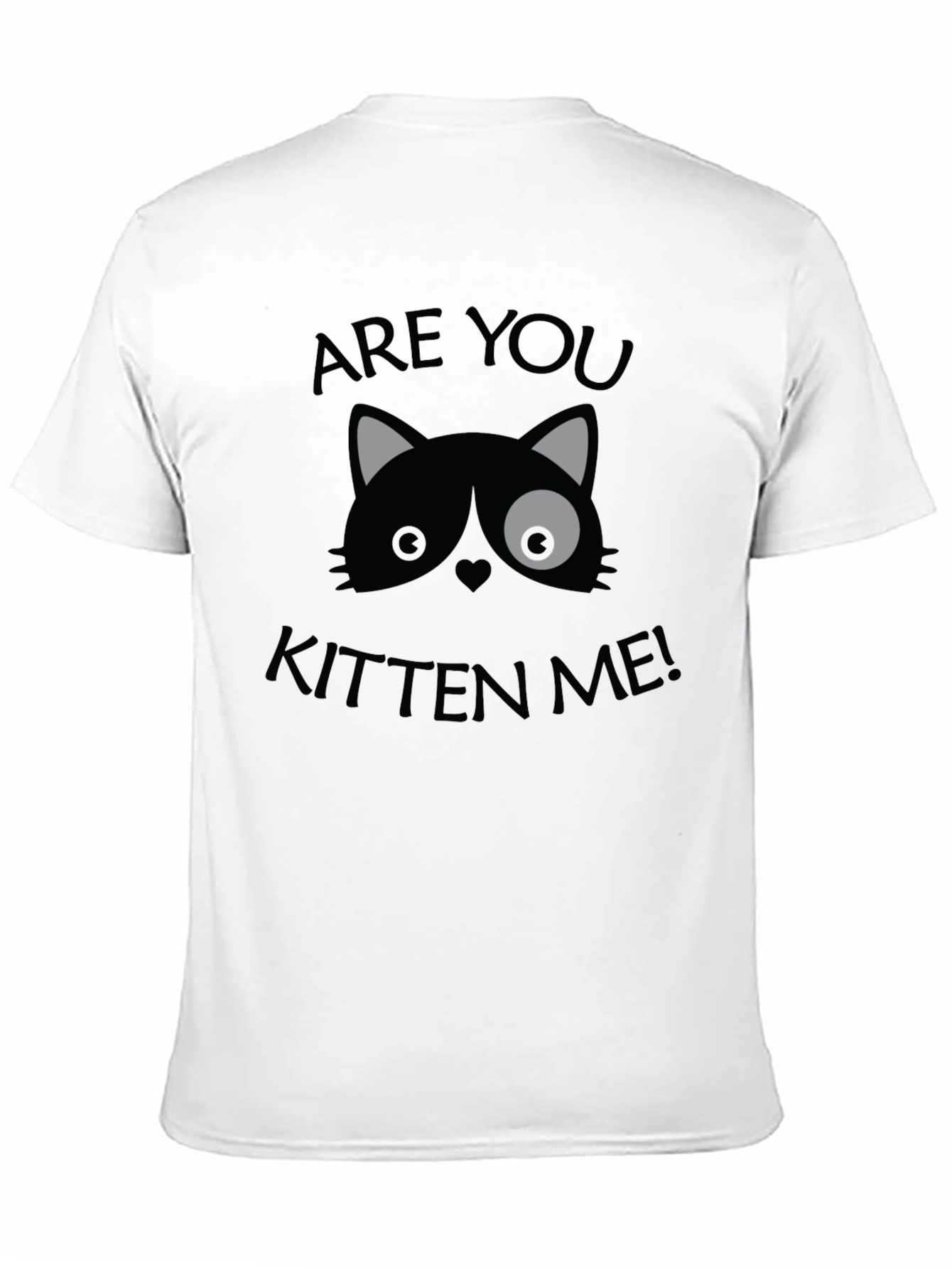Are You Kitten Me! Graphic Print Crew Neck T-Shirt
