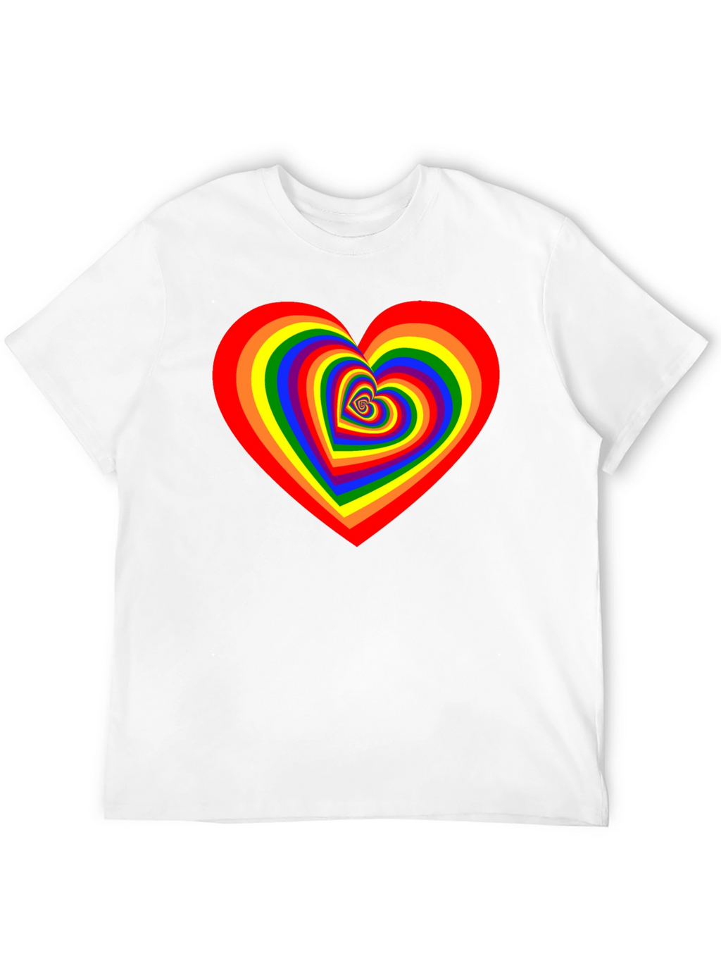 Rainbow Heart Graphic Black T-Shirt