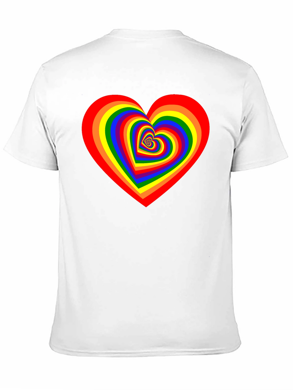 Rainbow Heart Graphic Black T-Shirt