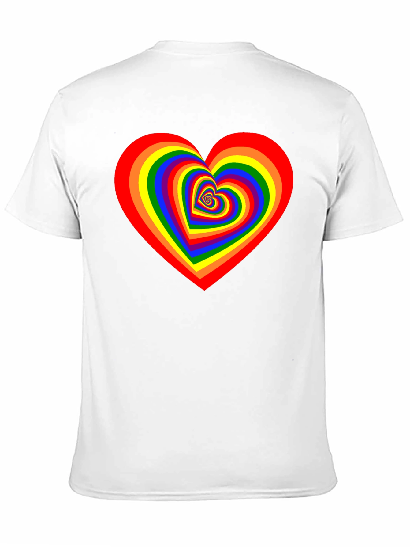 Rainbow Heart Graphic Black T-Shirt