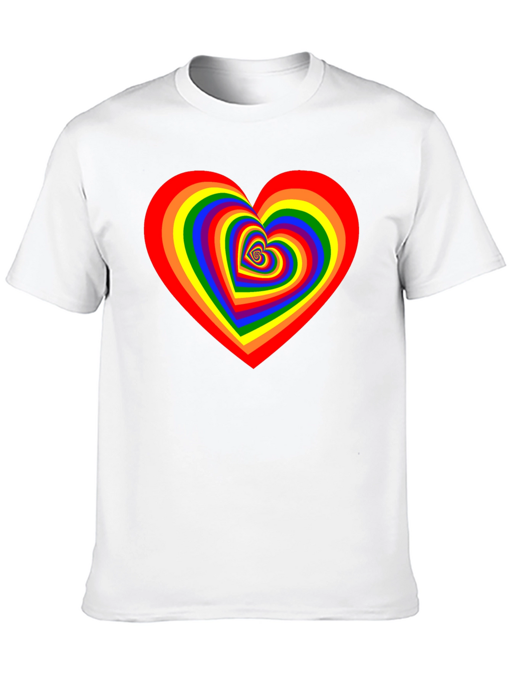 Rainbow Heart Graphic Black T-Shirt