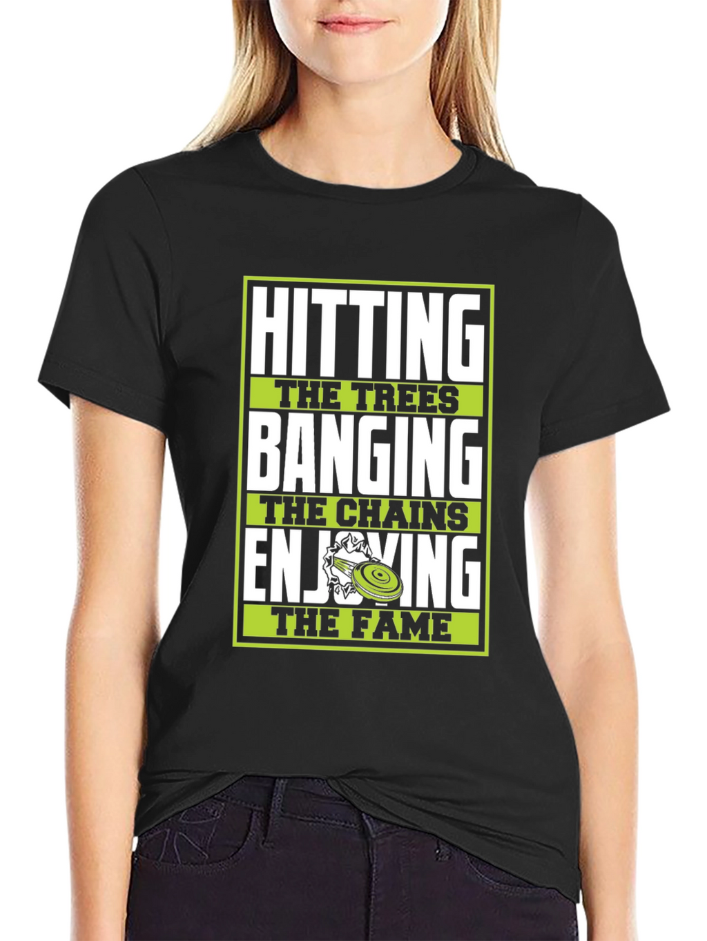 Disc Golf T-Shirt - Hitting Trees Banging Chains