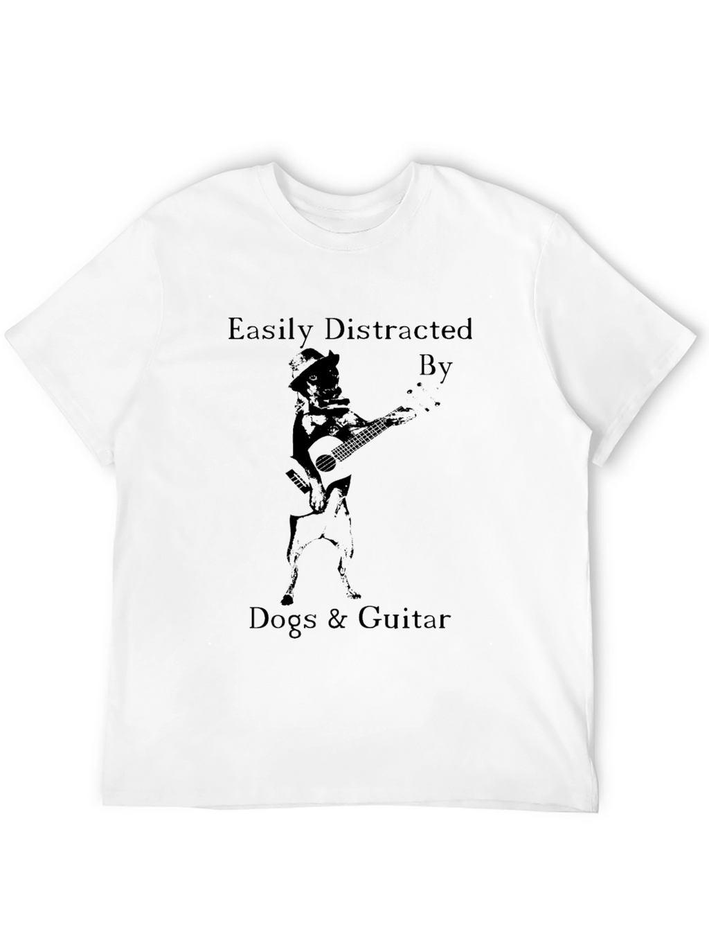 Easily Distracted By Dogs & Guitar T-Shirt