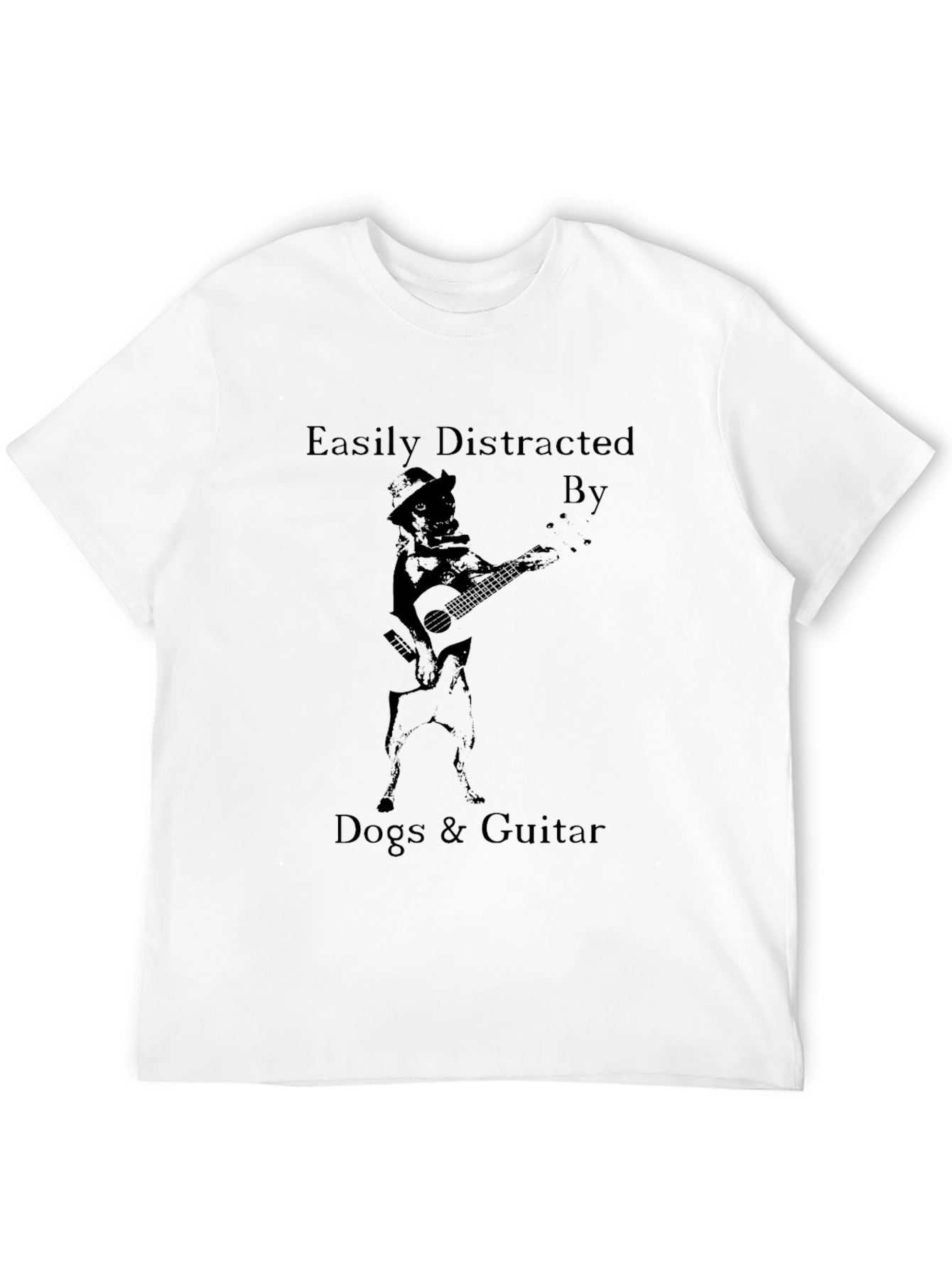 Easily Distracted By Dogs & Guitar T-Shirt