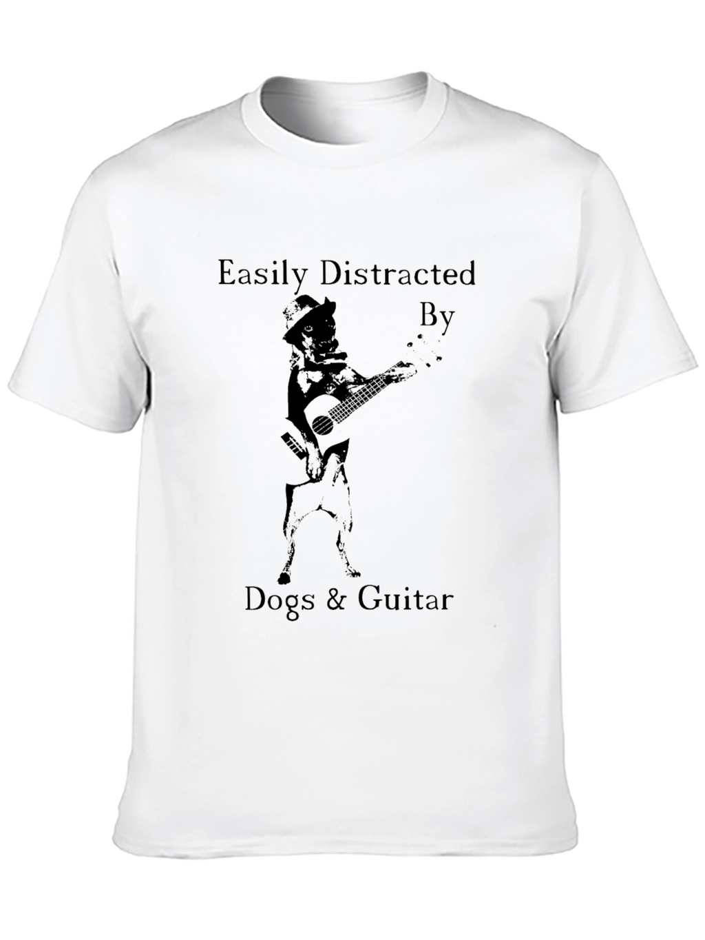 Easily Distracted By Dogs & Guitar T-Shirt