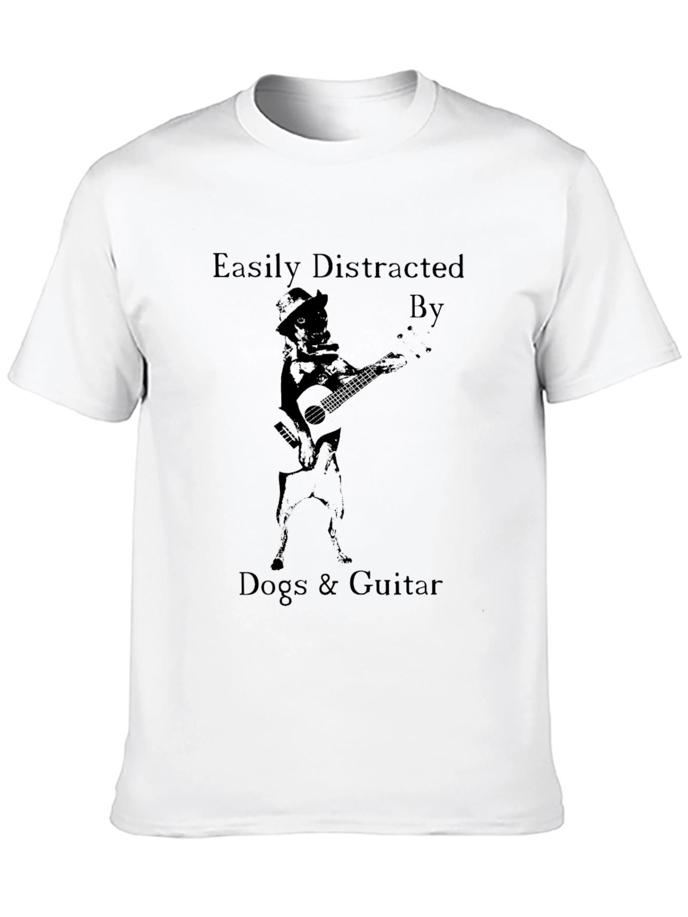 Easily Distracted By Dogs & Guitar T-Shirt