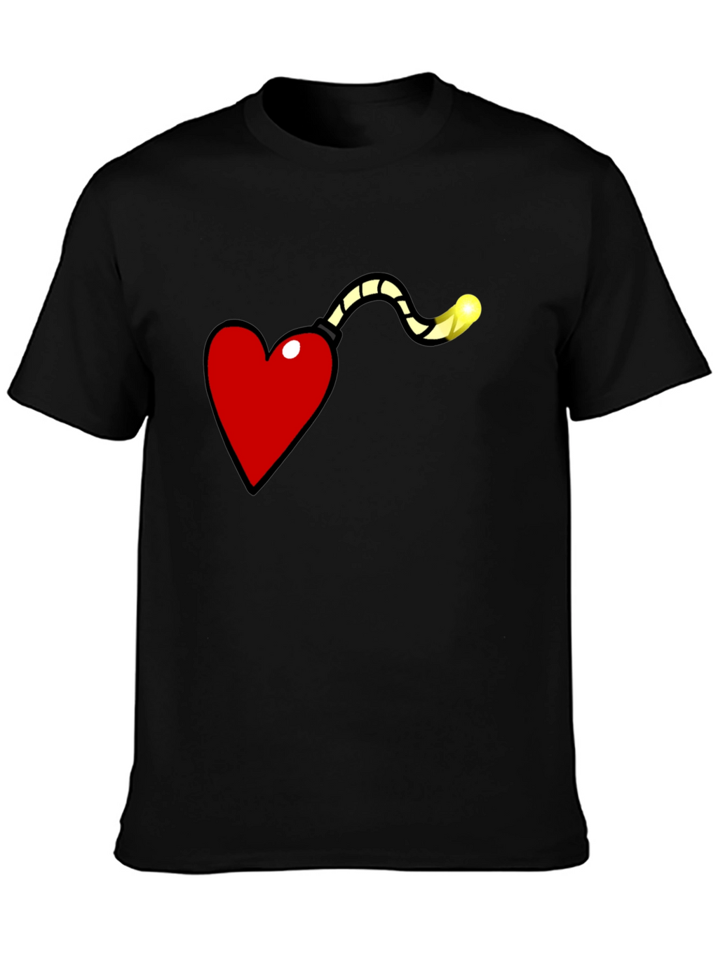 Heart Bomb Graphic Tee - Funny Love Explosion Shirt