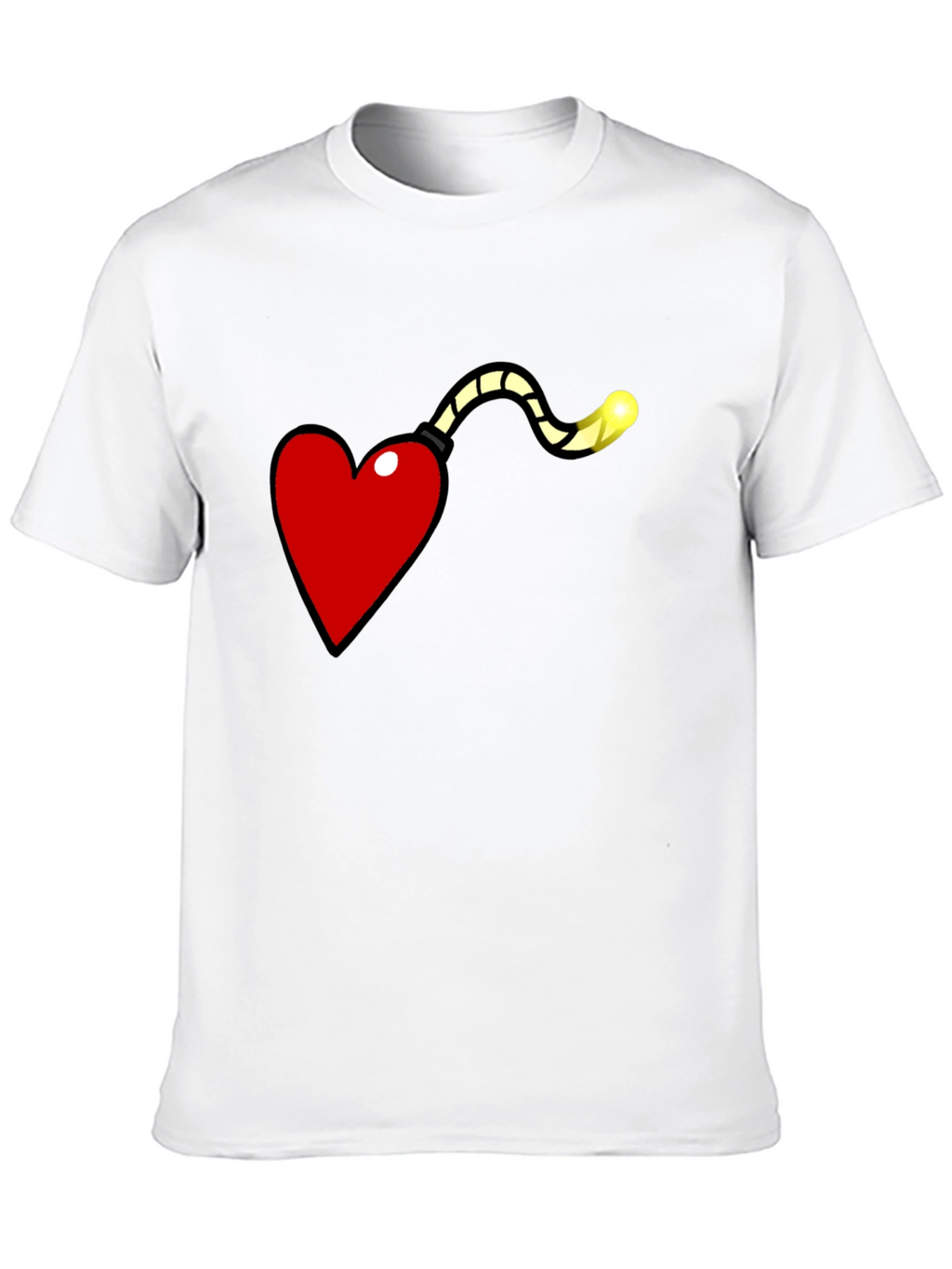 Heart Bomb Graphic Tee - Funny Love Explosion Shirt