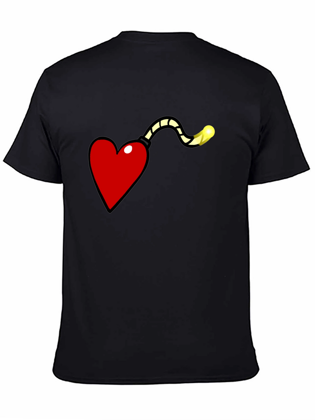 Heart Bomb Graphic Tee - Funny Love Explosion Shirt
