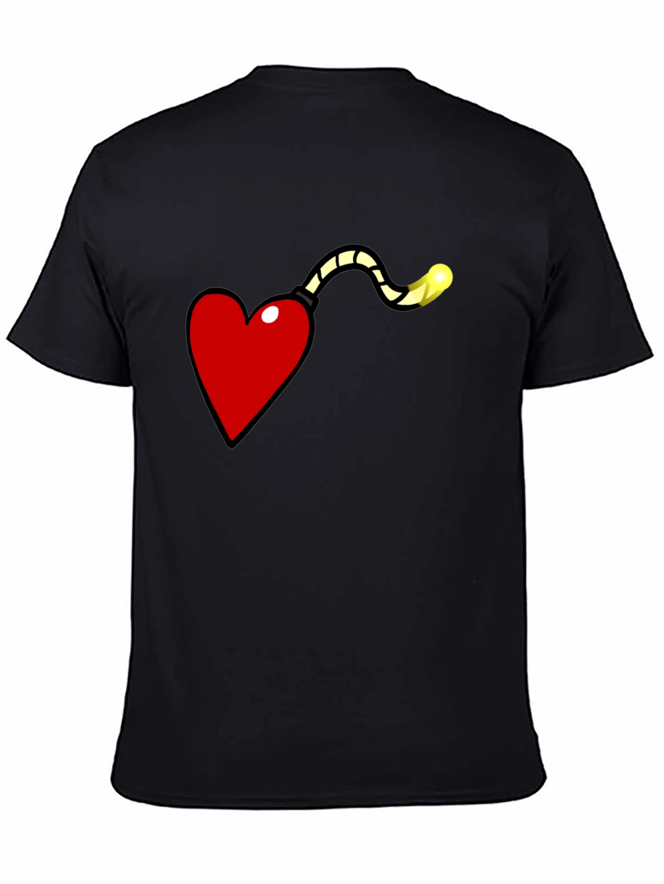 Heart Bomb Graphic Tee - Funny Love Explosion Shirt