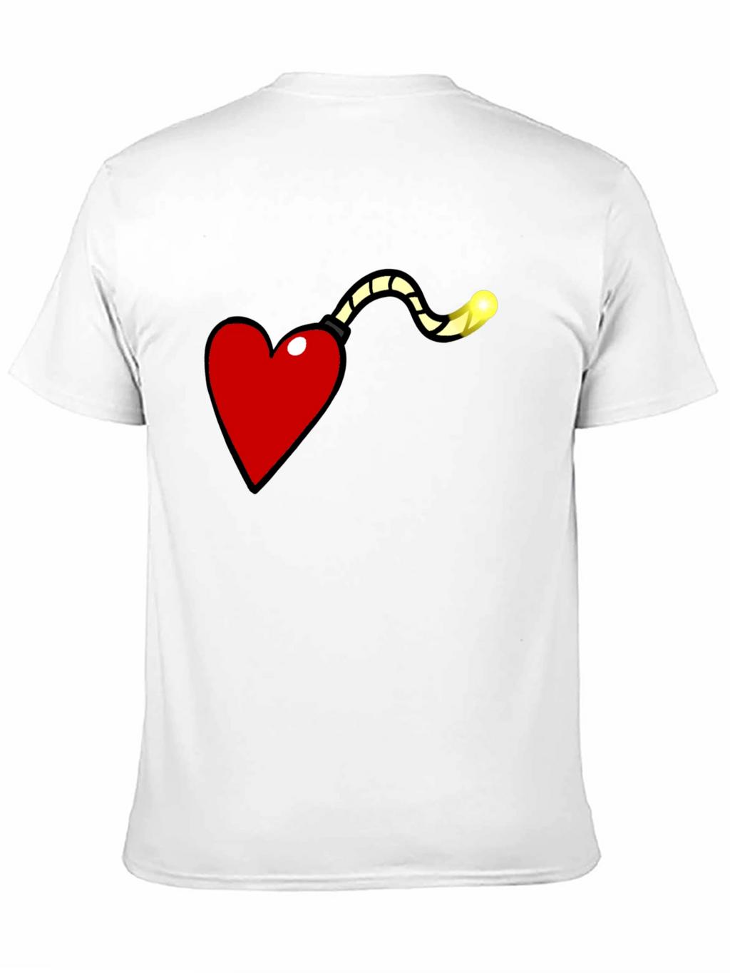 Heart Bomb Graphic Tee - Funny Love Explosion Shirt