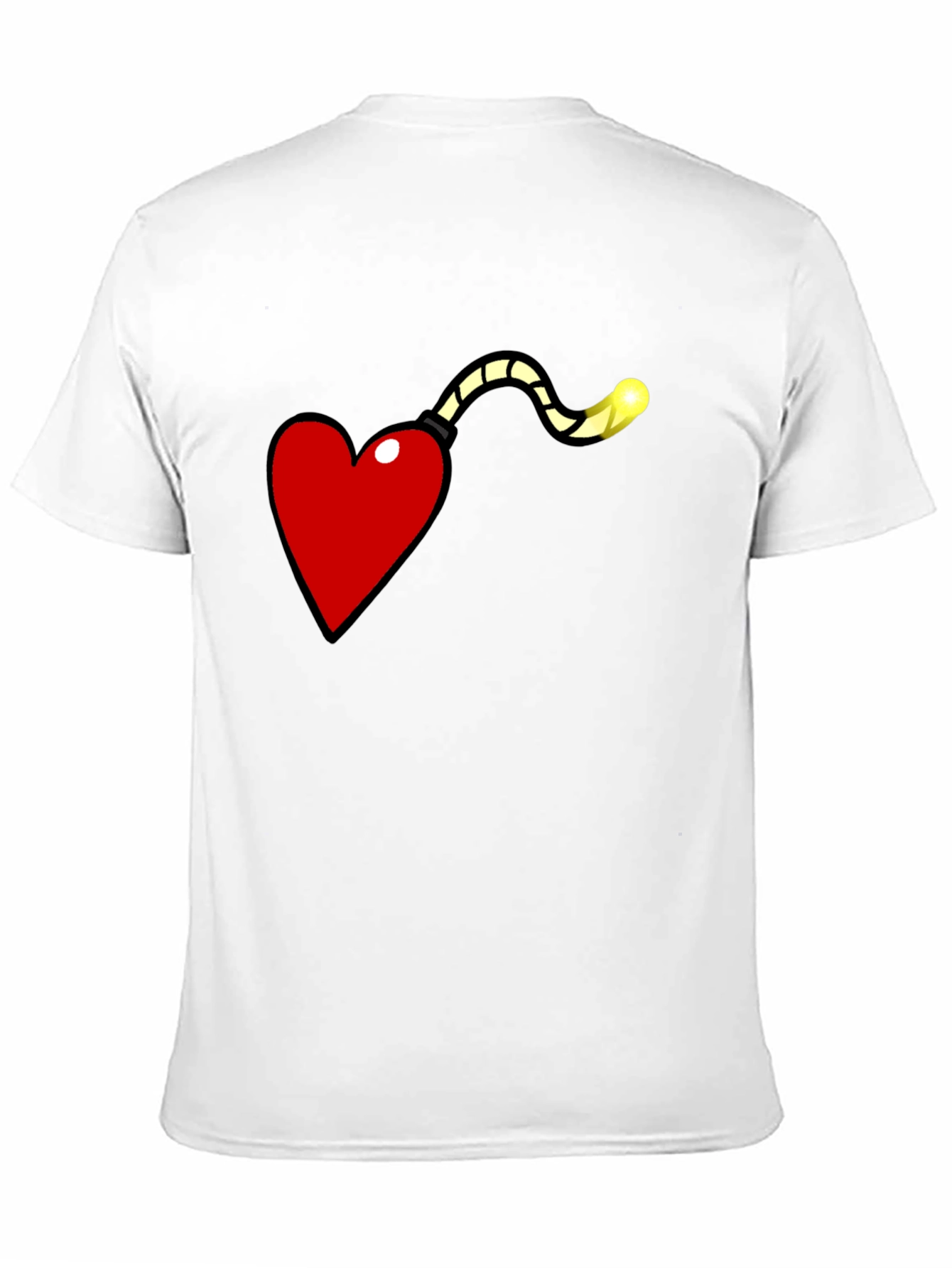 Heart Bomb Graphic Tee - Funny Love Explosion Shirt