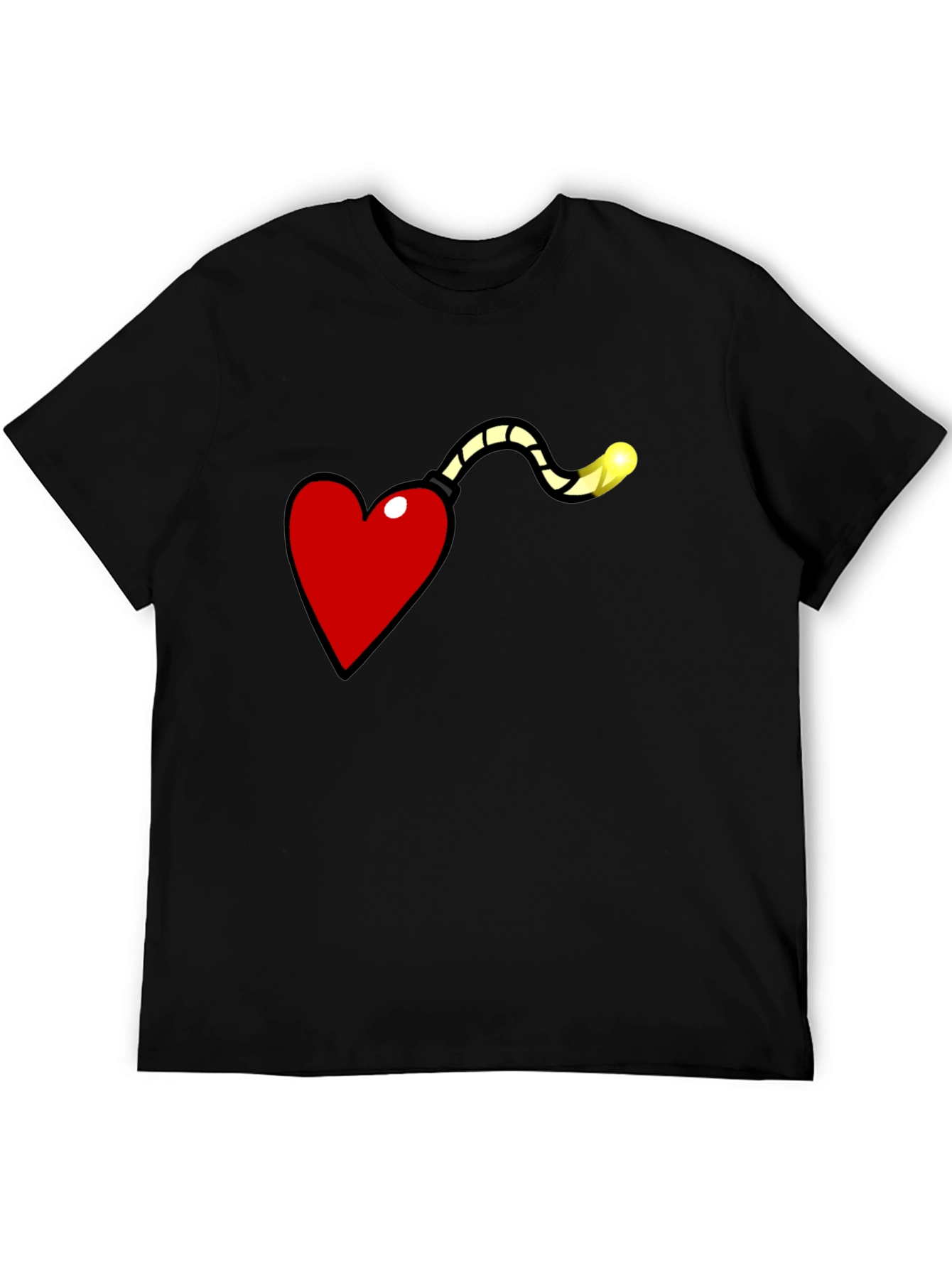 Heart Bomb Graphic Tee - Funny Love Explosion Shirt