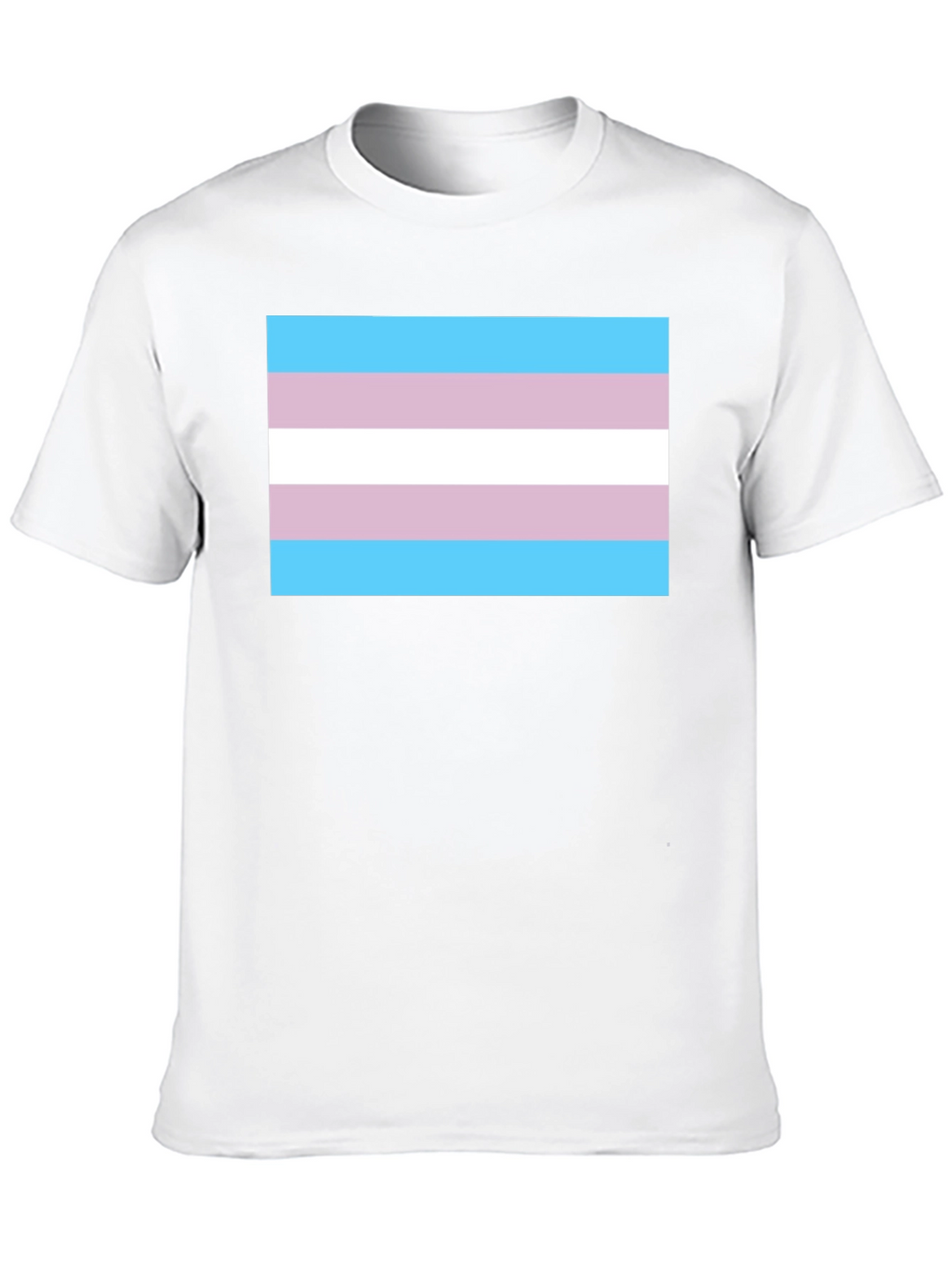 Transgender Pride Flag Graphic Tee - Black