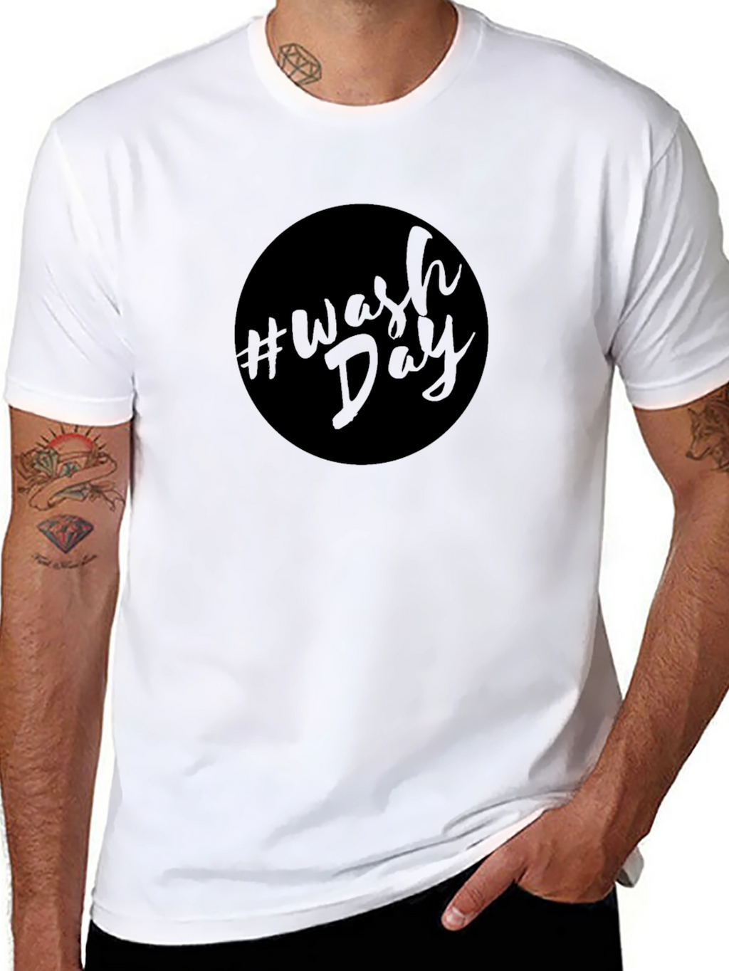 #Wash Day Black T-Shirt - Stylish & Comfortable