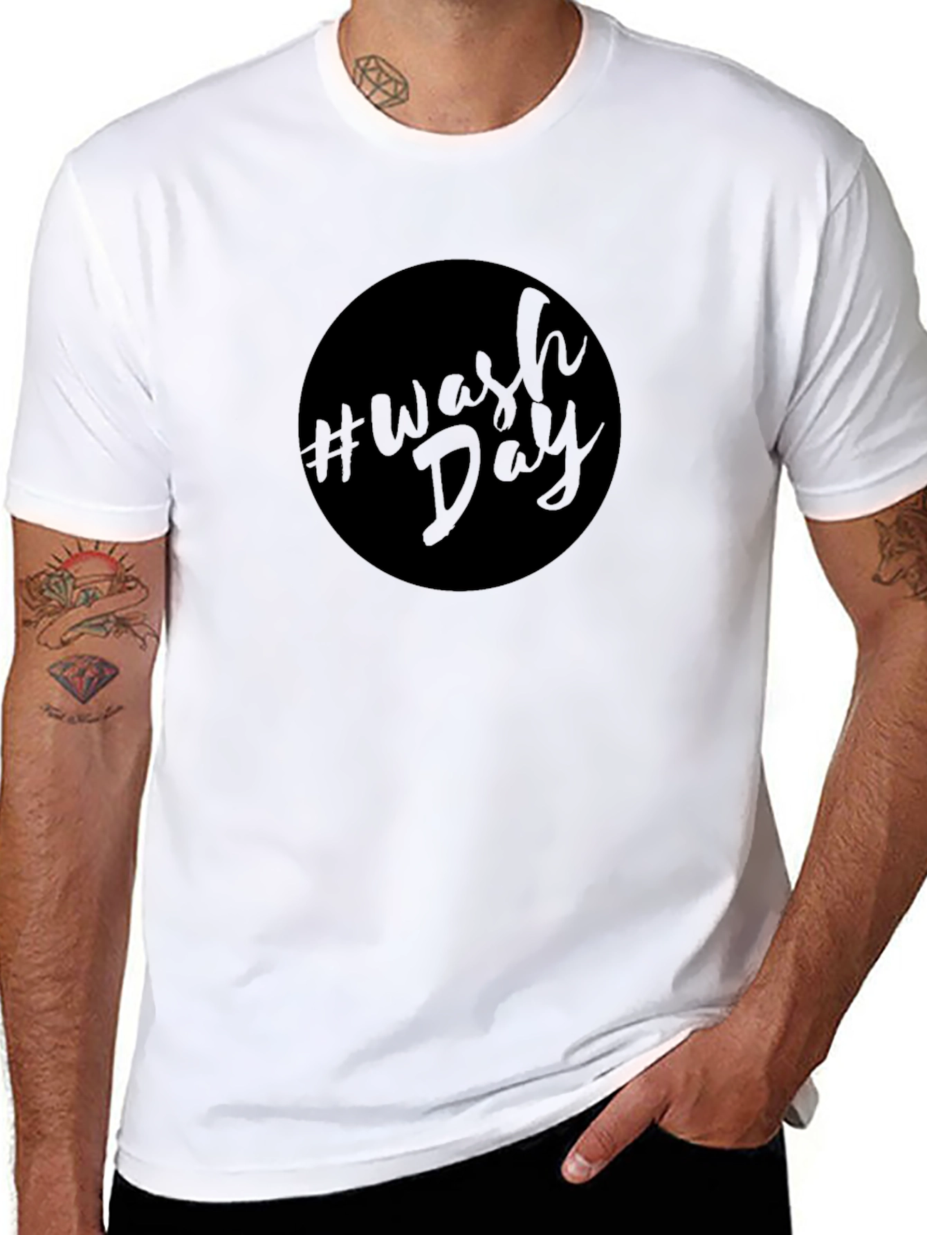#Wash Day Black T-Shirt - Stylish & Comfortable