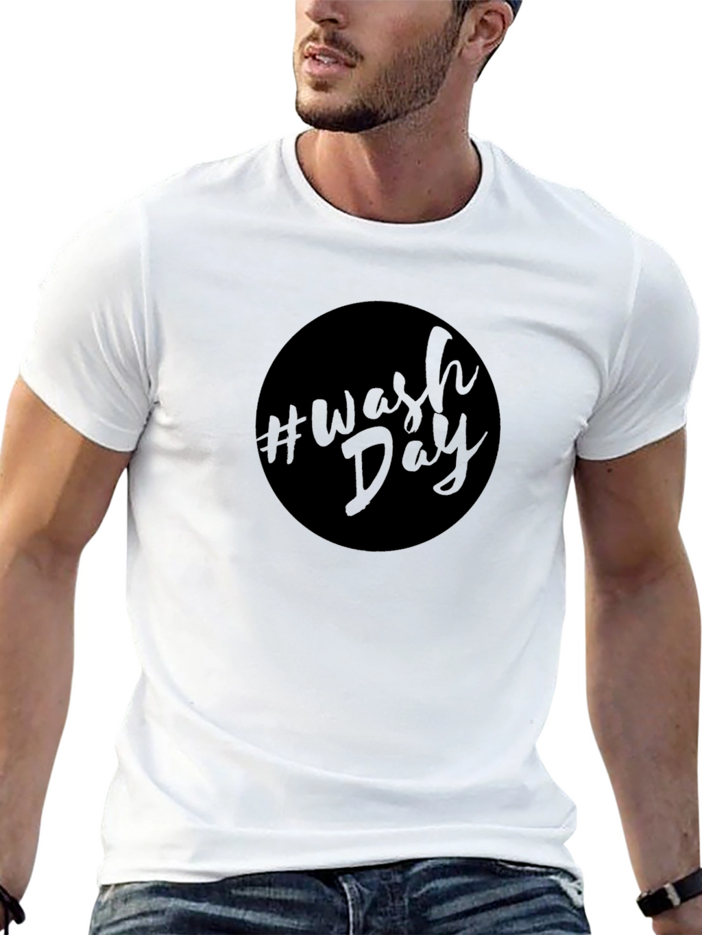 #Wash Day Black T-Shirt - Stylish & Comfortable