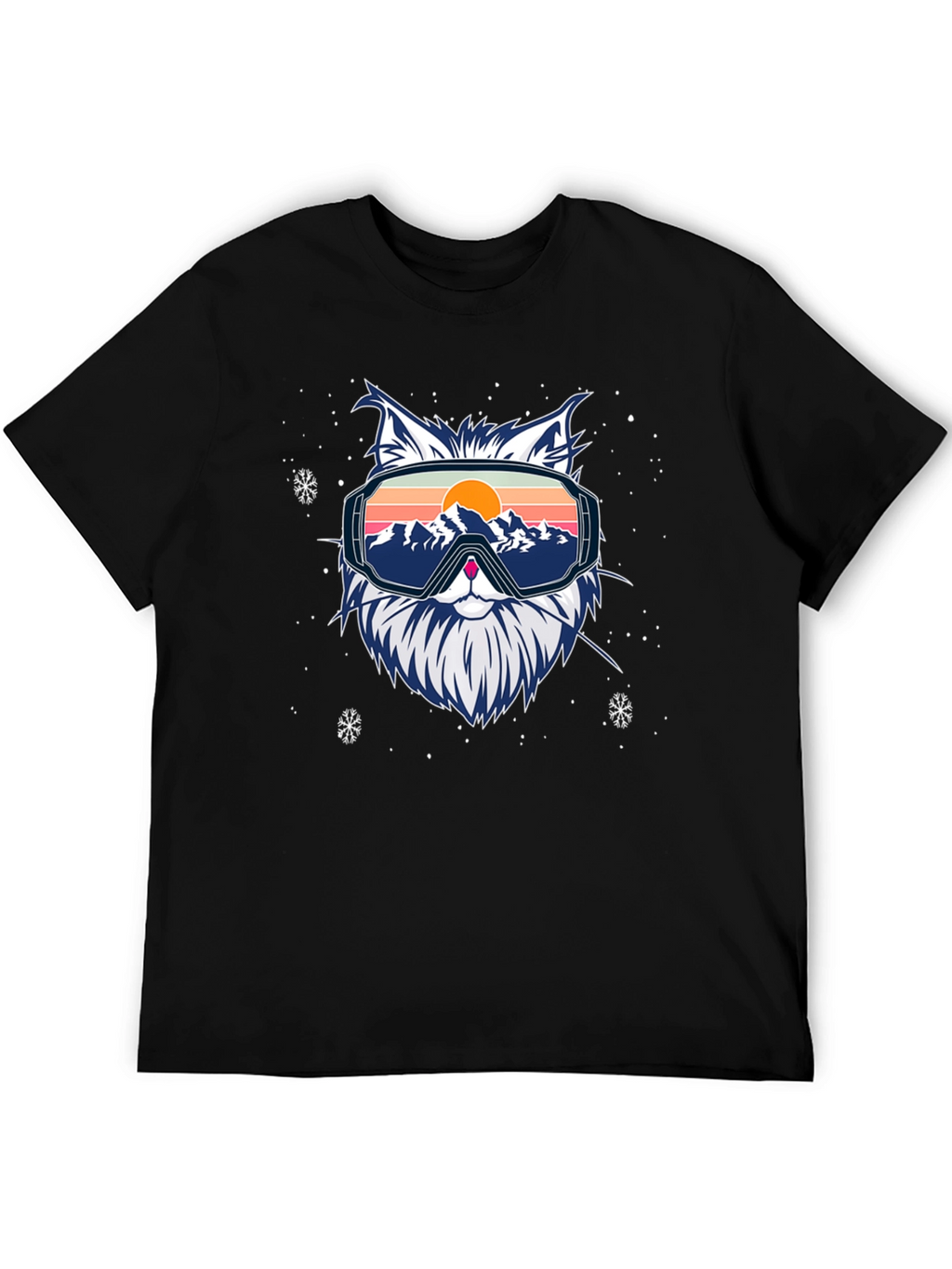 Cool Cat Ski Goggles Graphic Tee