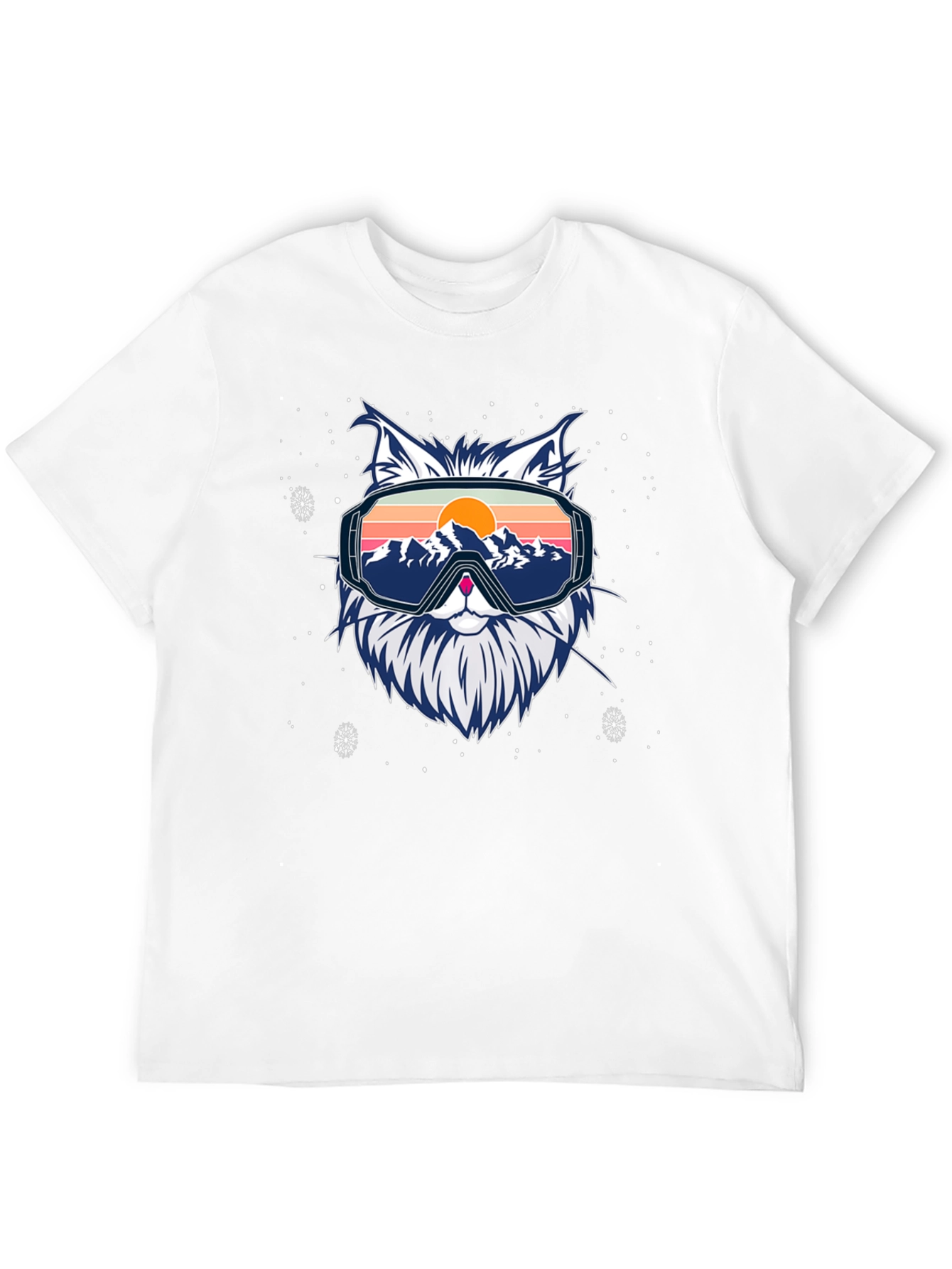 Cool Cat Ski Goggles Graphic Tee