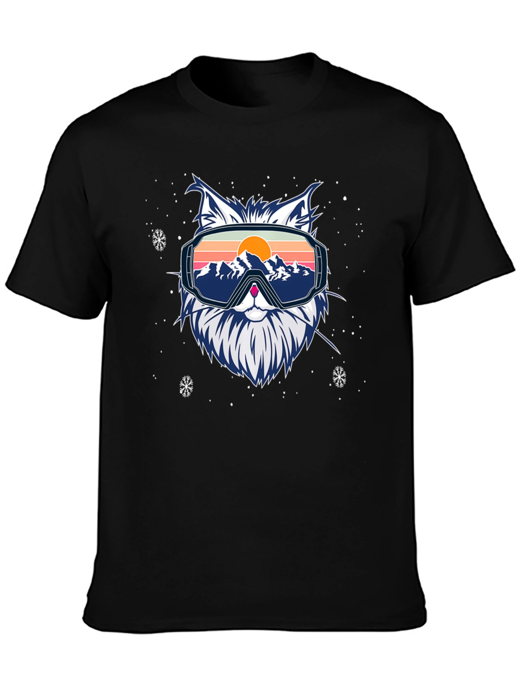 Cool Cat Ski Goggles Graphic Tee