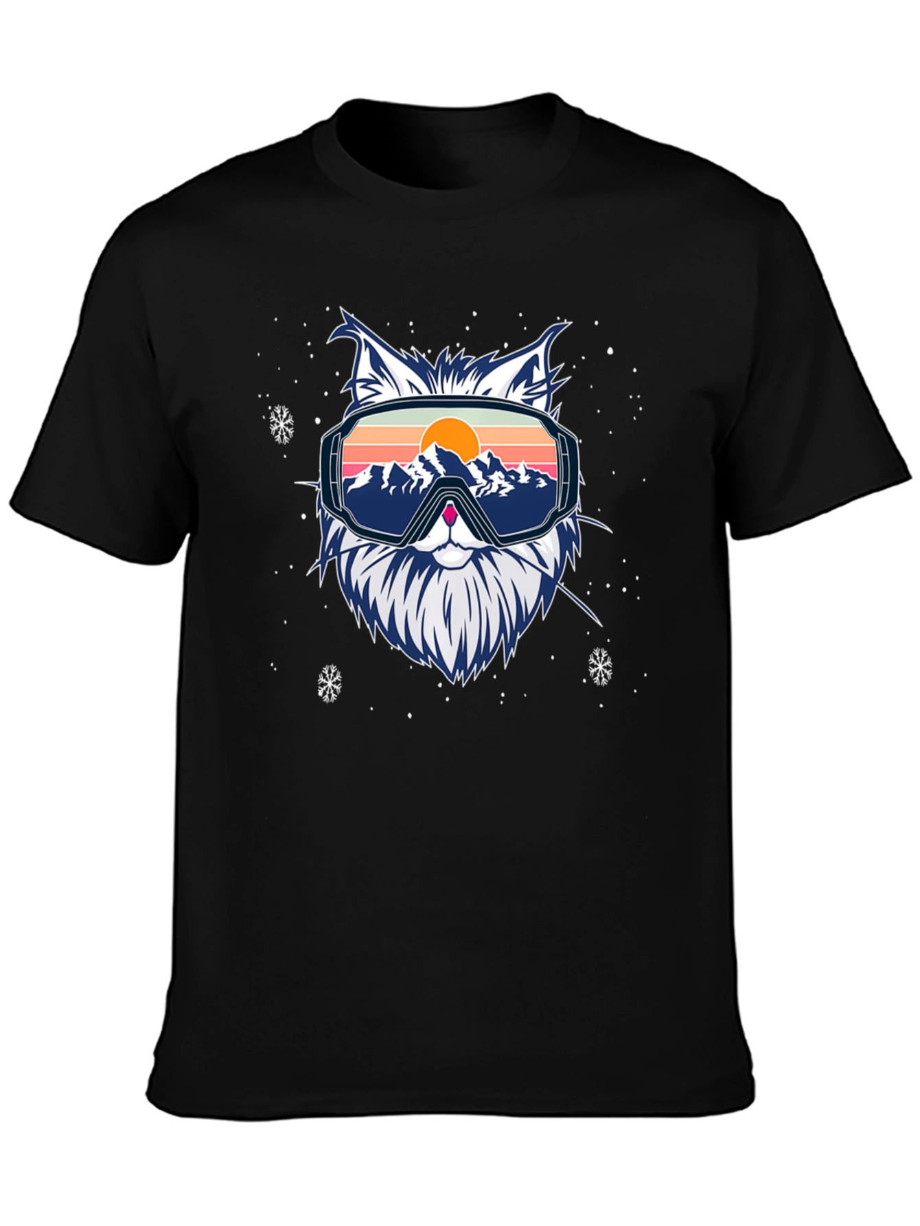 Cool Cat Ski Goggles Graphic Tee
