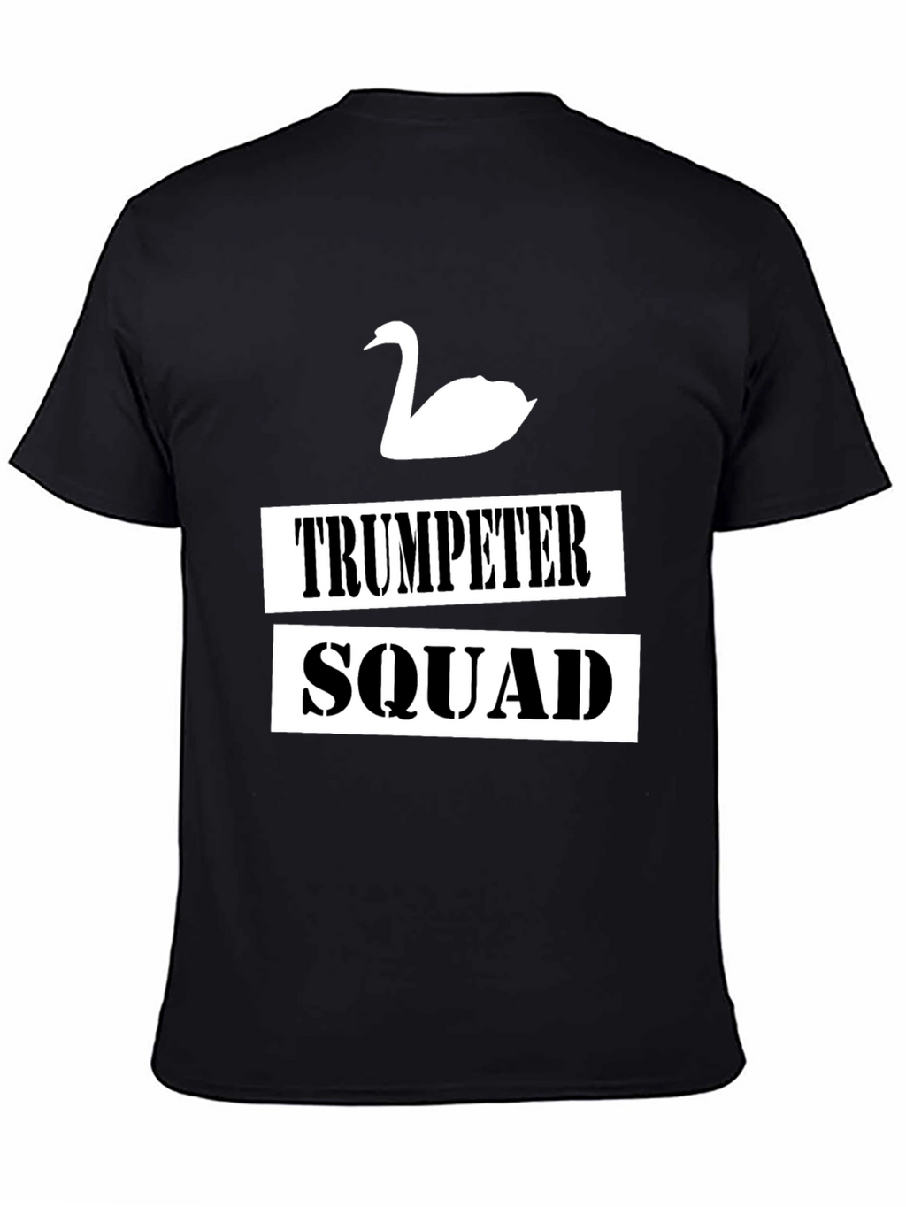 Trumpeter Swan Squad Graphic T-Shirt - Black Cotton Tee