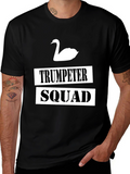 Trumpeter Swan Squad Graphic T-Shirt - Black Cotton Tee