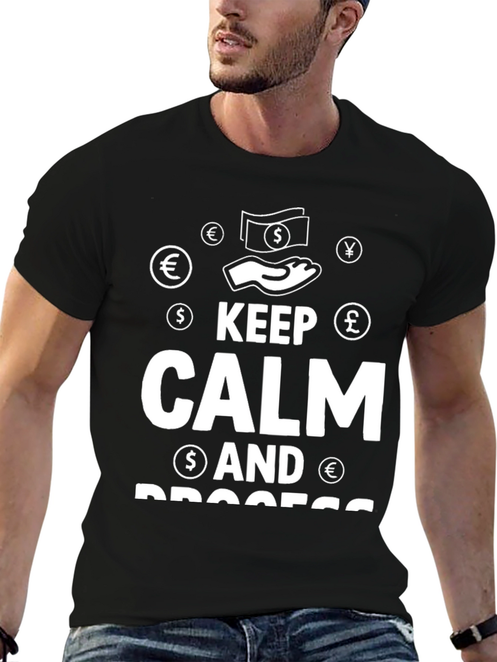 Keep Calm and Process T-Shirt - Black